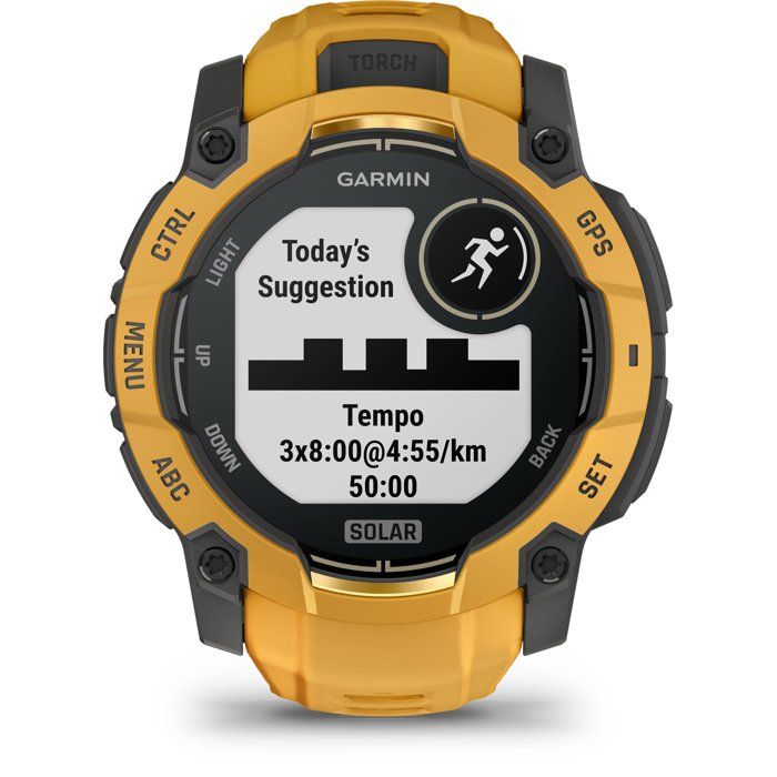Montre GPS avec bracelet Garmin Instinct® 3 Solar Jaune 404550 mm