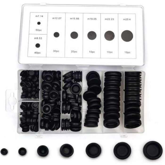 15 Passe-fils Caoutchouc Noir Uxcell – 32mm De Diamètre, Pour Câbles Et Tôles