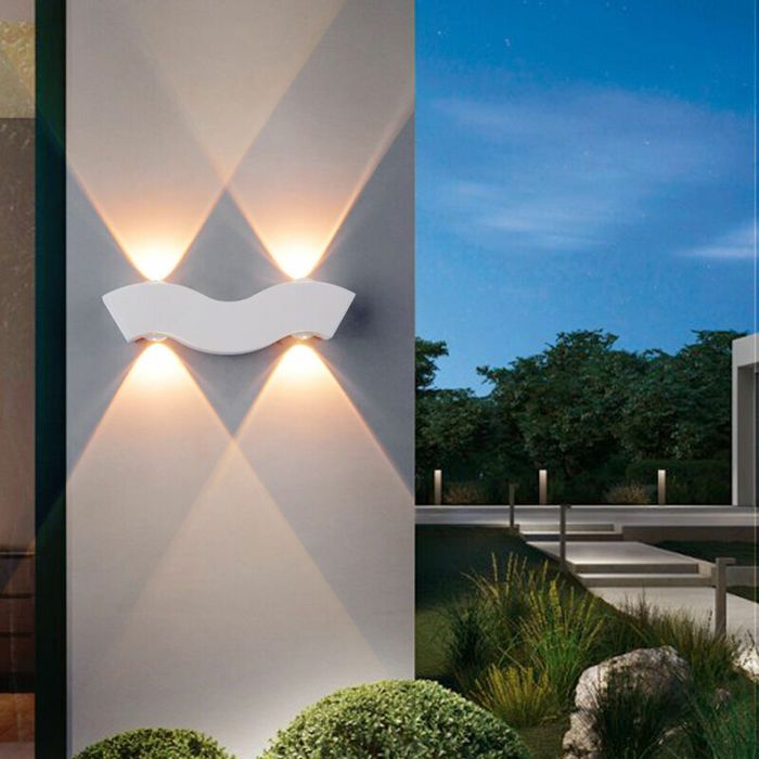 Nouvelle lampe murale LED imperméable à leau Cour balcon clôture colonne lumière simple créative jardin extérieur escalier lumière
