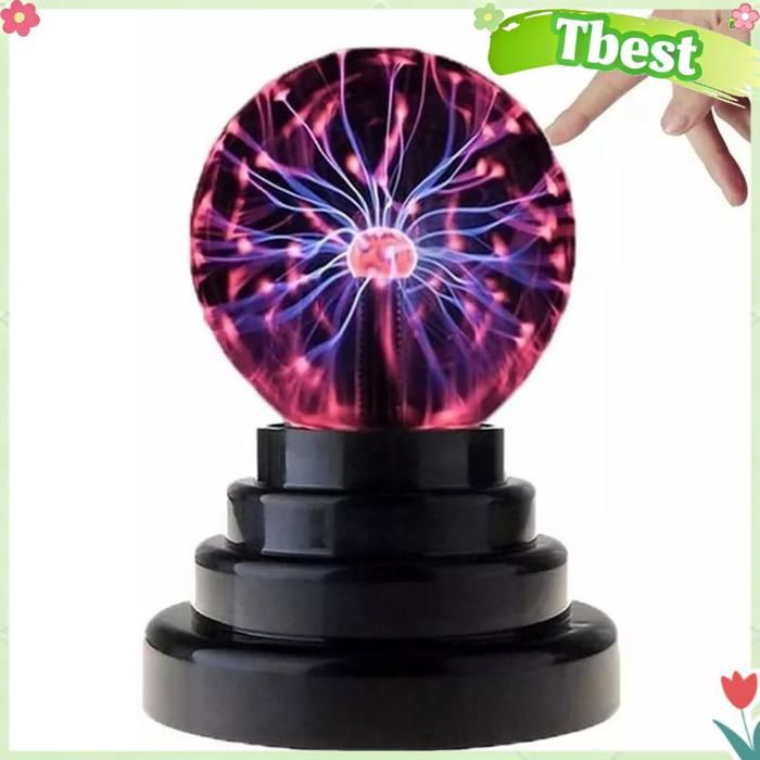 Lampe à boule de plasma de 3 pouces lumière plasma sensible au toucher avec alimentation par batterie USB pour la décoration de