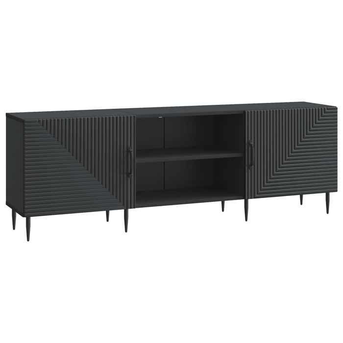 Meuble TV - vidaXL - Noir - 150x31x50cm - bois d’ingénierie - Console TV - Entretien Facile 51656756350