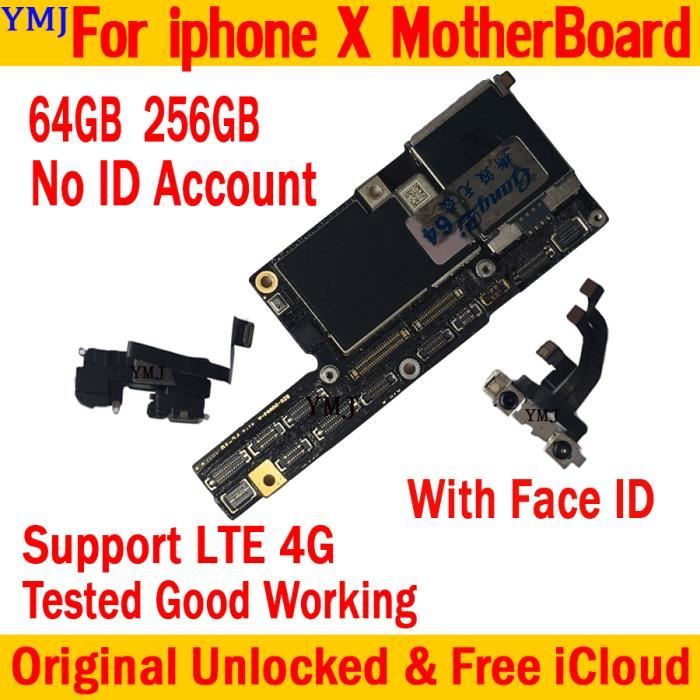 XR 128 Go avec identification faciale-Carte mère originale débloquée pour iPhone avec iCloud
