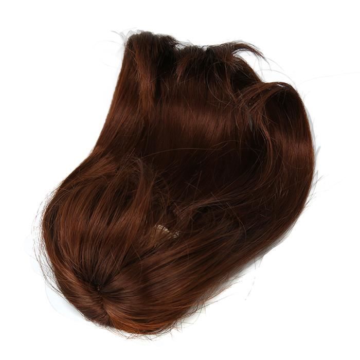 Perruque Pour Poupée Monique Ringlet Style Judie - Marron Foncé Bouclé - Taille 10-11