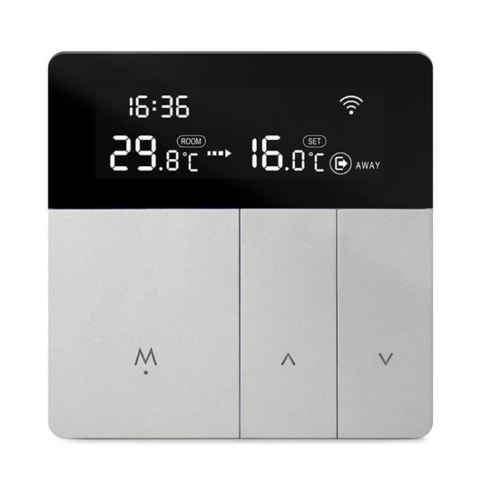 Kavolet Tuya Smart Thermostat Wi-Fi 3A Commande Vocale Pour Chauffe Eau Chaude Régulateur De Température Numérique LCD Programmable Écran Tactile Compatible Avec Google Home