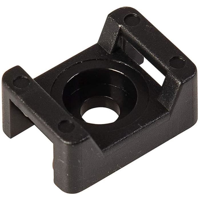 Lot de 100 attaches de câble noires à visser – Attaches de câble jusqu Lot de 100 attaches de câble noires à visser – Attaches de câble jusqu