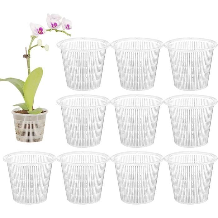 Pots Pour Orchidées Transparents – Lot De 10, Plastique, 11,5 Cm, Avec Drainage, Pour Jardin, Balcon - 8