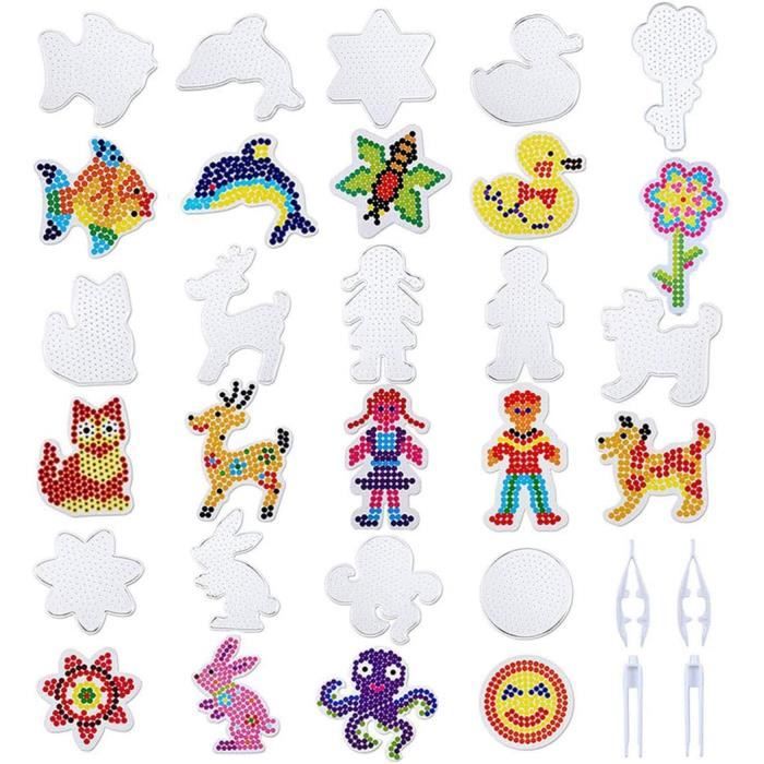 Plaques animaux pour perles à repasser, 10 pces – formes transparentes