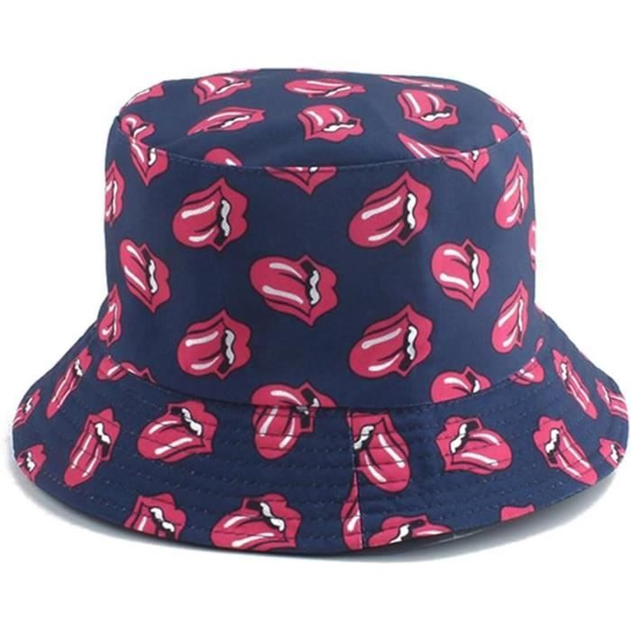 Chapeau De Seau Reversible,Chapeau De Panama Monogramme Dete,Chapeau De Seau Rouge