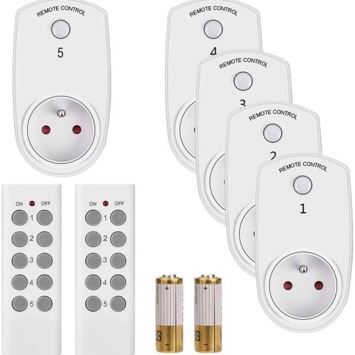 Kit Prises Radio Commandées – 1 Prise + 1 Télécommande – 2300W 230V – Neuf