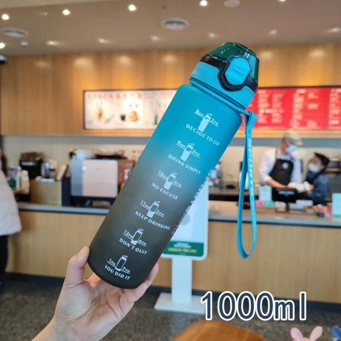 Contigo - Bouteille d'eau avec Couvercle Anti-fuite et Verrouillage, Sans BPA, Capacité de 709ml, Noir