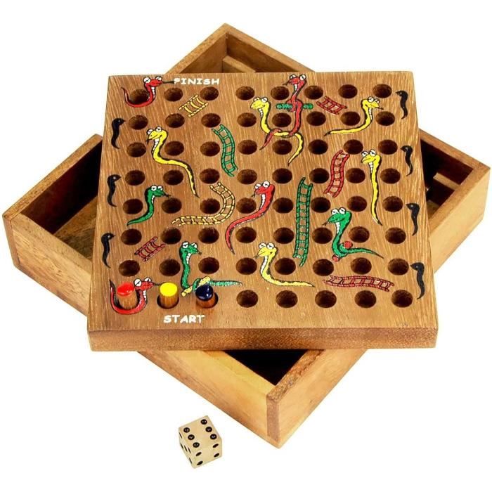 Compendium complet Ludo d'échelles de serpents magnétiques vintage Hong Compendium complet Ludo d'échelles de serpents magnétiques vintage Hong