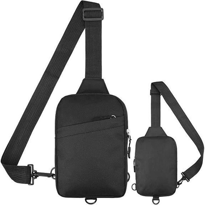 Sac Ceinture Cuir Véritable UBORSE - Banane Homme Vintage 13.5x5x20cm - Poche Téléphone