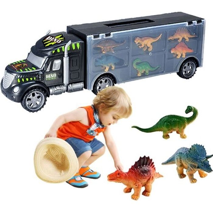 Voiture de Transport de Dinosaures, Véhicule à Dos Côtelé, Jouets