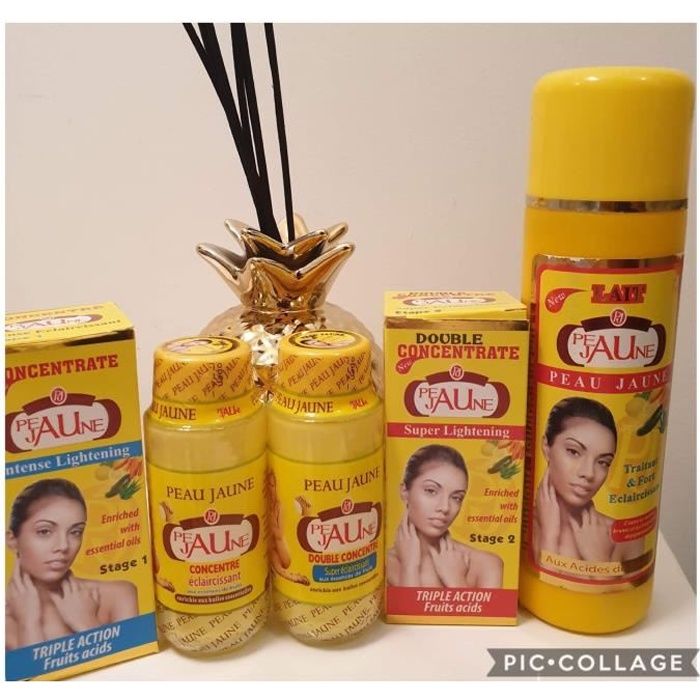 1 Peau Jaune Lait Lightening Lotion 500ml and glutathione complex serum