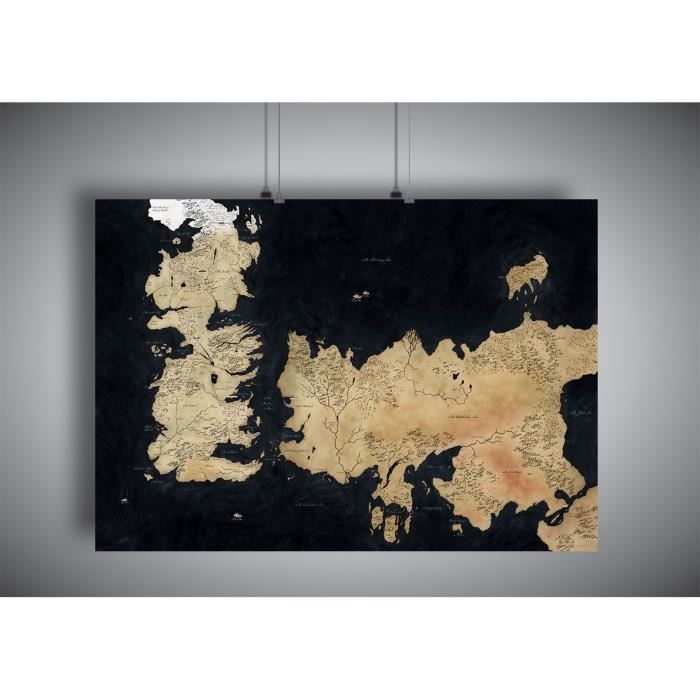 Poster Game Of Thrones Sept Couronnes Seven Kingdoms Of Westeros Carte Maps A4 21x29 7cm Achat Vente Affiche Poster Poster Game Of Thrones Sept Cdiscount