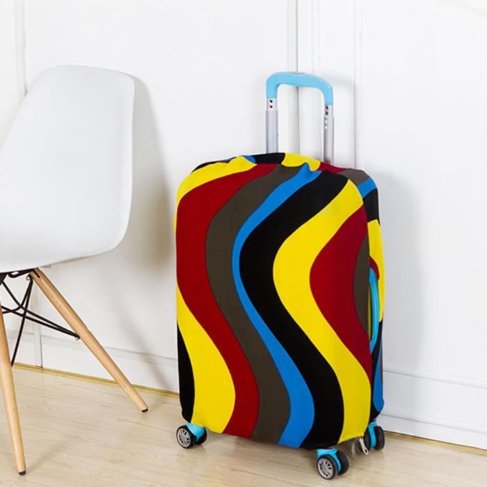 Housse De Valise Élastique M (22-24 Pouces) Style 12 - Protection Bagage Anti-Rayures Lavable