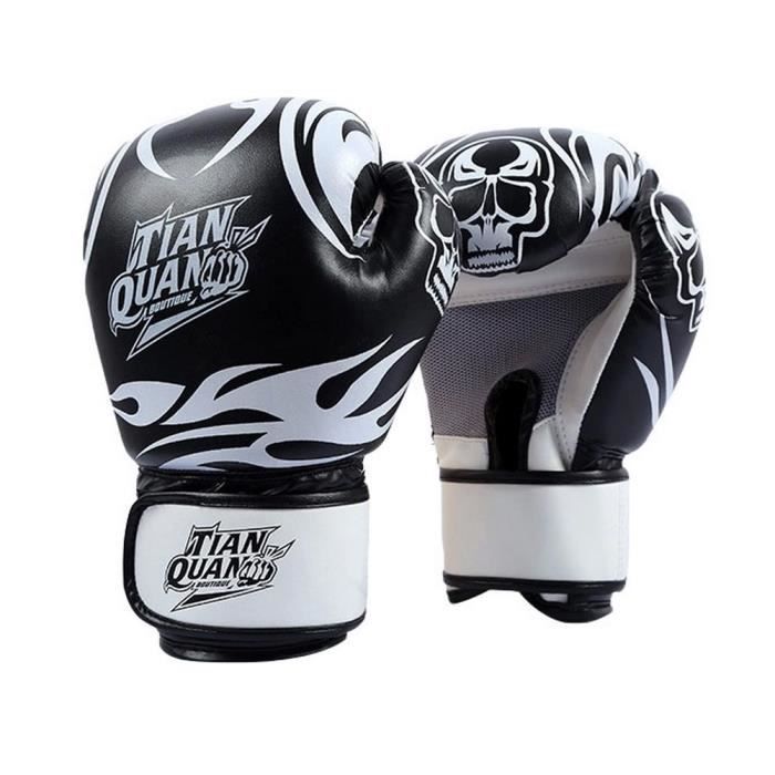 Boxe Kickboxing Glove Gants Finger Complet Noir Prix Pas Cher
