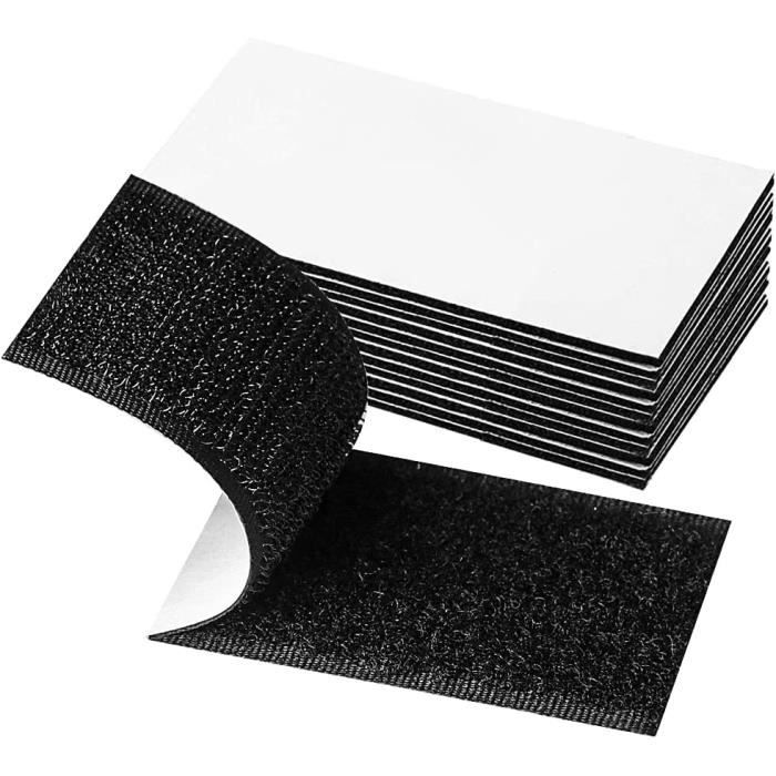 Lot De 40 Pastilles Velcro Autocollantes Extra Fortes 4x4cm - Adhésif Double Face Pour Maison/Bureau
