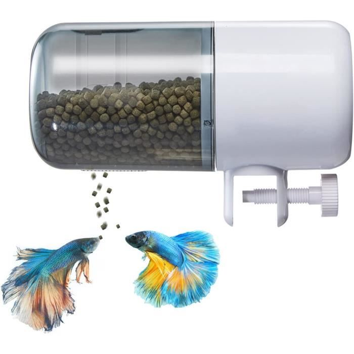 Vonky Alimentateur de poisson automatique à piles Réservoir d'aquarium de  tous les jours Distributeur automatique d'alimentation pour animaux de  compagnie Alimentateur de poisson avec minuterie 