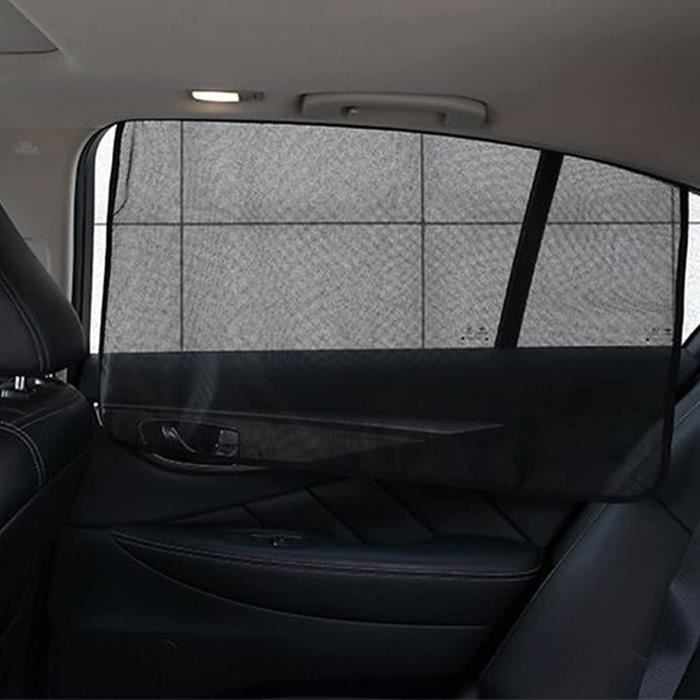2 Pare-soleil Universels Pour Vitres Latérales Voiture - Protection UV Bébé, Anti-insectes, Maille Respirante