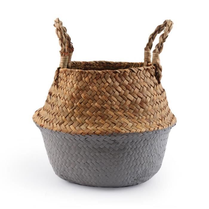 Panier En Bambou Pliable Knadgbft - 30x15x20 Cm - Pour Courses, Fruits, Pique-Nique