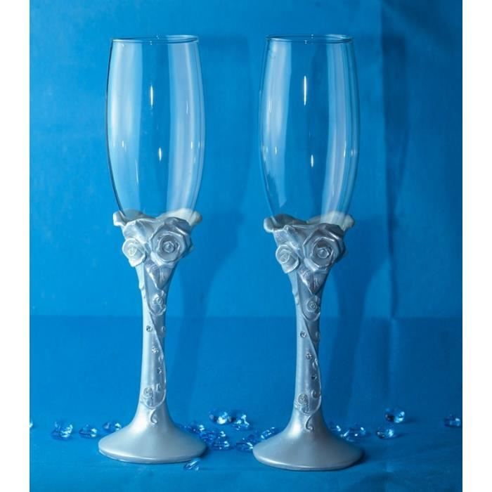 Flûte à Champagne Dorée - Pour 40 Ans, En Verre De Qualité, Réutilisable