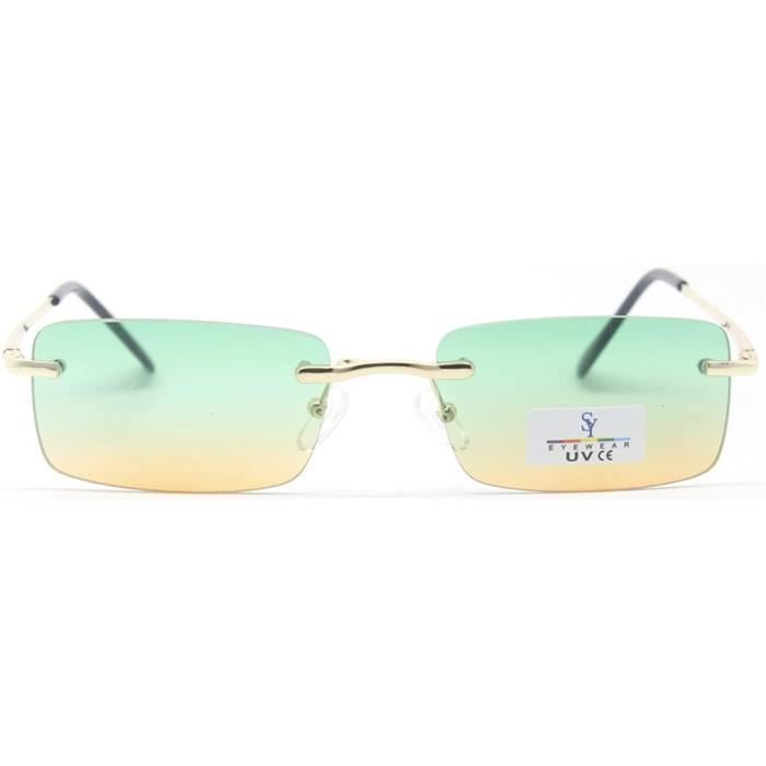 SY lunettes de soleil verre transparent multicolores rectangulaire 783 Achat Vente lunettes de soleil Cdiscount