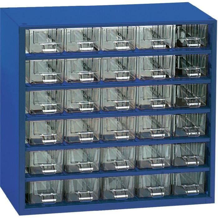Armoire d'atelier - MARQUE - 30 tiroirs - Bleu - Dimensions 305 x 160 x 285 mm