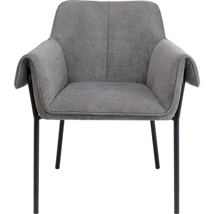 Chaise avec accoudoirs Bess grise Kare Design Chaise avec accoudoirs Bess grise Kare Design