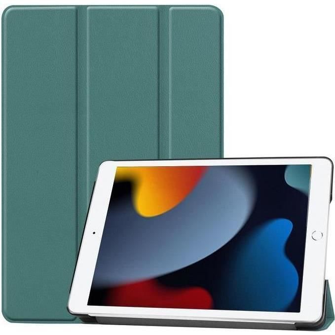 Housse pour iPad 7/8/9 - CoreParts - Modèle 2019-2021 - Coque rigide - Vert foncé - Auto réveil