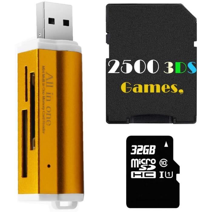 Carte Memoire 500 3ds Sur Carte Sd De 32 Go Avec Lecteur Usb Pour Ds Dsi 2ds 3ds313 Cdiscount Appareil Photo