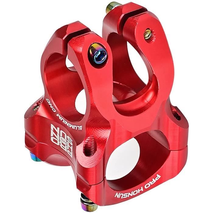 Potence VTT courte 31.8 mm en alliage d aluminium Rouge Mixte Sports VTT Cdiscount Sport