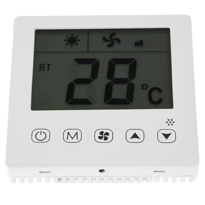 Ashata Thermostat de ventilo-convecteur Thermostat AC220V Contrôleur de