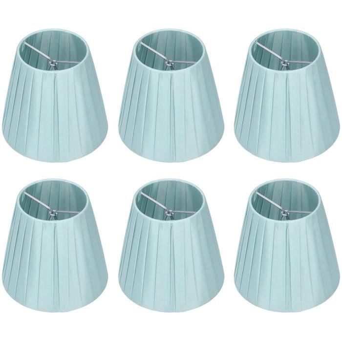 Lot De 3 Abat-Jour En Tissu Blanc à Clipser – Pour Ampoules E14, Lustres Bougies – Dimensions 13x12x8 Cm
