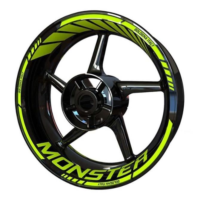 Course V6 Autocollant de Jante Rim Wheelsticker (Autocollant Roue) Moto, Bleu eB