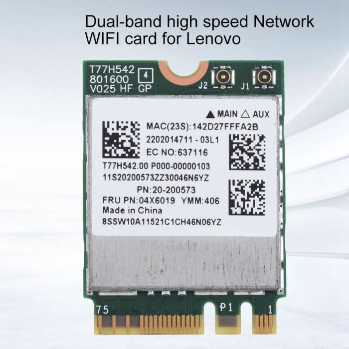 Carte WiFi AX1800H Bewinner WiFi 6 + Bluetooth 5.2 Mini PCIe Double Bande 1200 Mbps