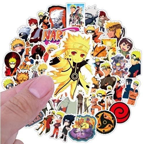 ordinateur portable lunanana Lot de 49 autocollants en vinyle Naruto Ninjia pour skateboard guitare voiture valise de voyage vélo porte bagages 