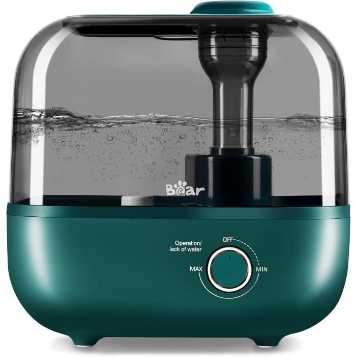 BEAR Humidificateur 5L à Remplissage par Le Haut28 dB Ultra Silencieux Pour Bébés et PlantesFonctionne Jusquà 35 Heuresavec P