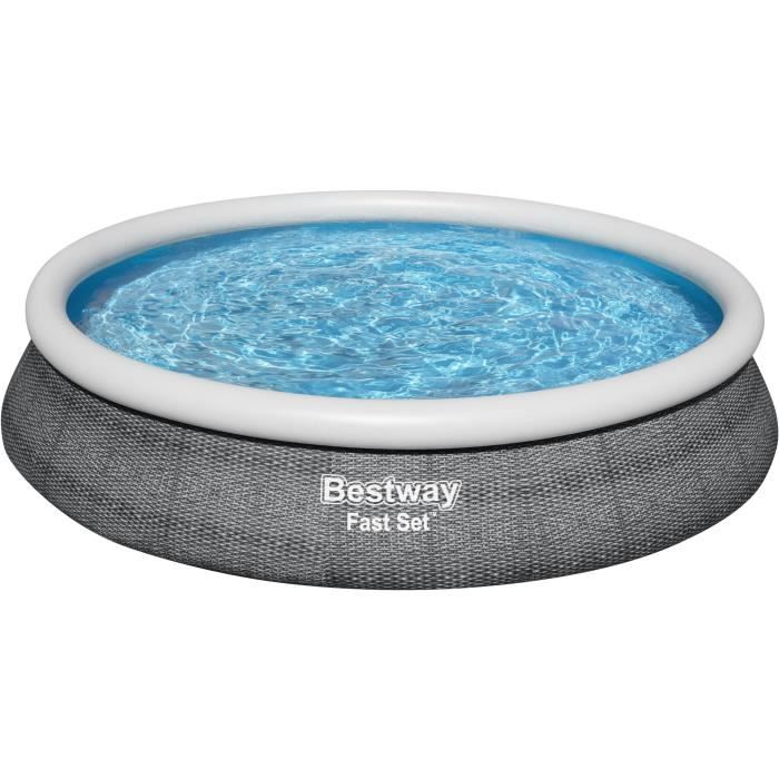 Kit Piscine hors sol autoportante BESTWAY - Fast Set™ - 457 x 84 cm - Ronde (Livrée avec une pompe e