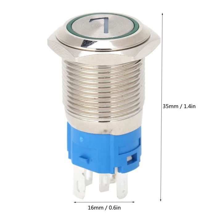 Cikonielf interrupteur à bouton-poussoir à 5 broches 2 pièces ...