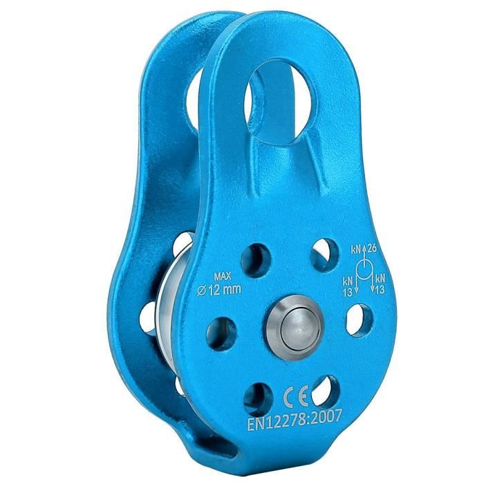 Poulie En Alliage Aluminium 26kN - Pour Escalade, Sauvetage Et Travail En Hauteur