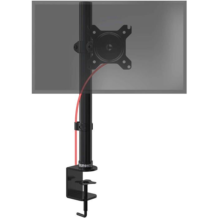 Duronic DM151X1 Support écran PC pour bureau à pince – Hauteur ajustable – Rotatif / Inclinable / Pivotable – Compatibilité