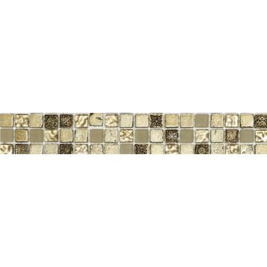 Listel En Pate De Verre Et Carrelage 5 X 30 Cm Beige Achat
