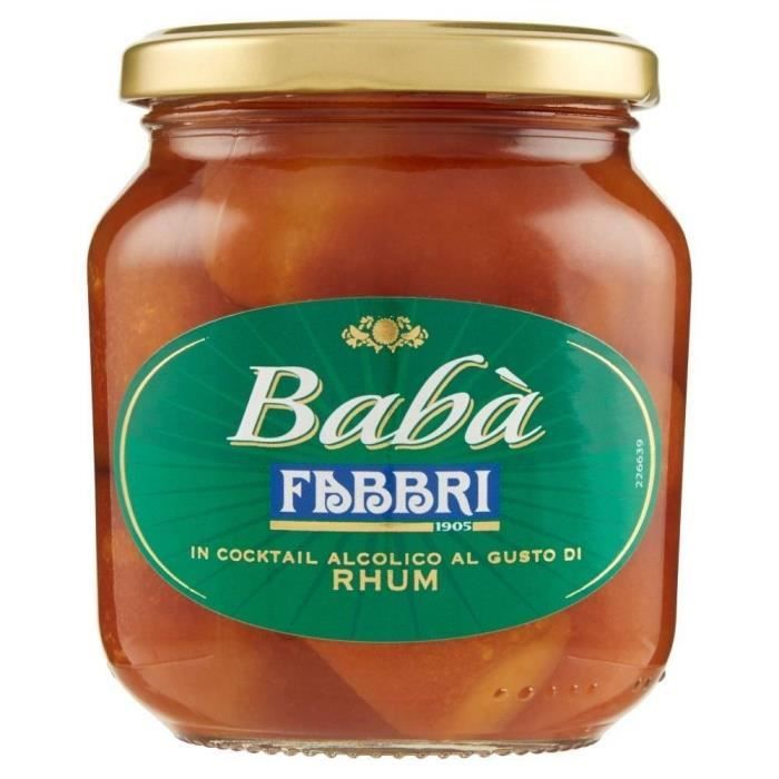 BOITES DE CONSERVATION FABBRI FABBRI BABA AL RHUM IN VASO DI VETRO 400G
