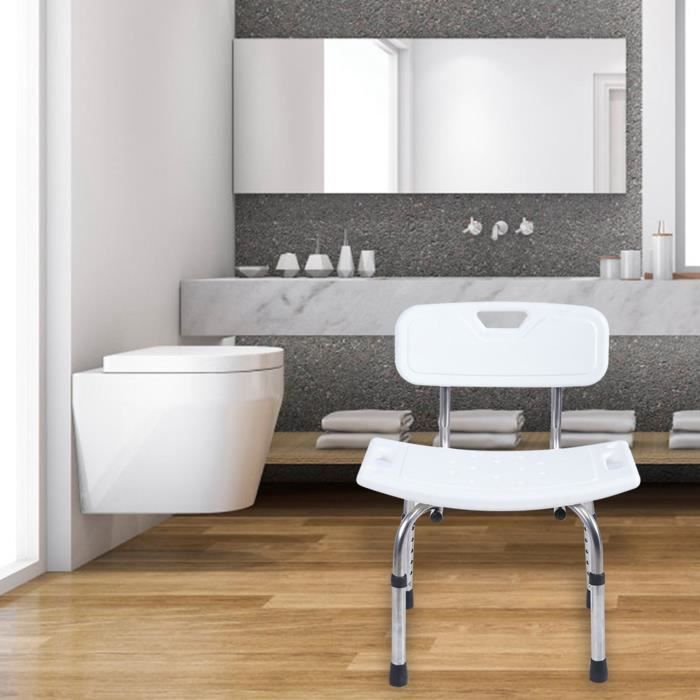 Tabouret Pliable En Bois Massif – Siège De Douche Portable En Bambou, Idéal Pour Salle De Bain, Rasage & Douche Assise