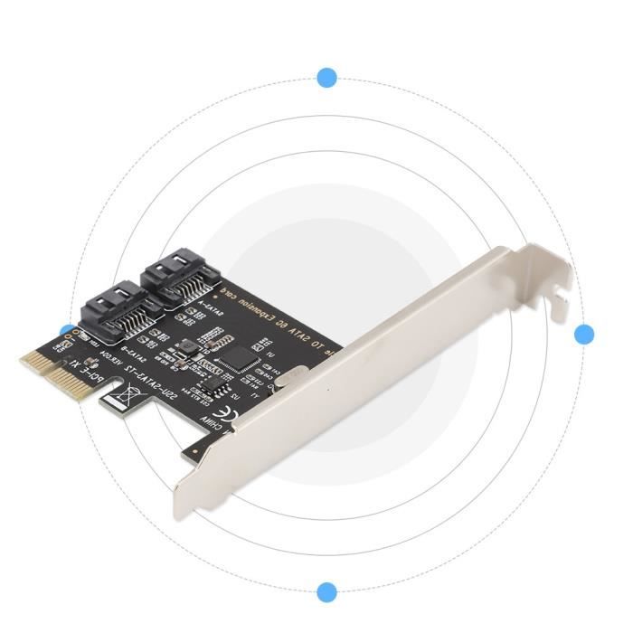 Carte Adaptateur PCI Express SATA 6G à 2 Ports, Carte Contrôleur SATA