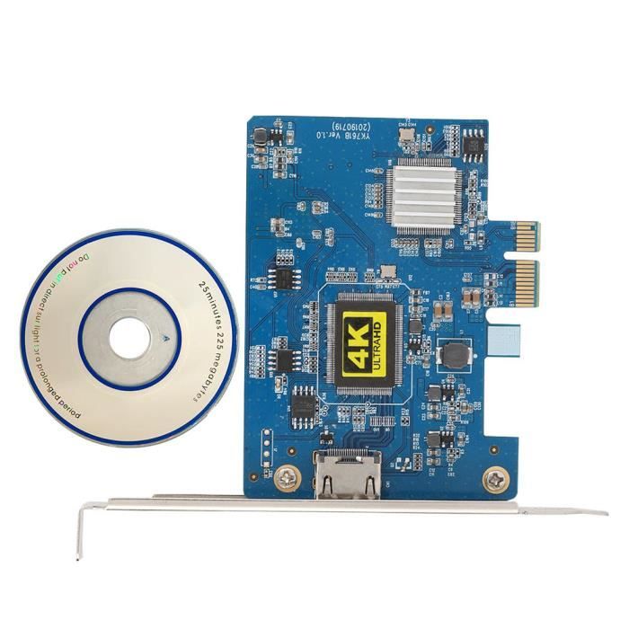 Carte de capture vidéo 4K 30Hz, carte de capture, PVC PCIE à haute qualité durable pour la