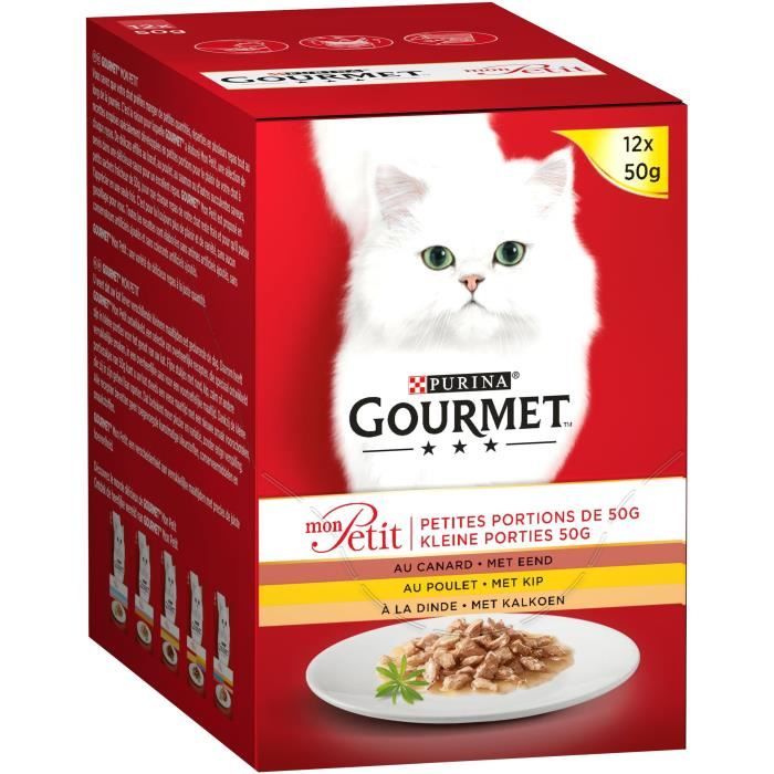 Gourmet Mon Petit Patee A La Volaille Pour Chat Adulte 12 X 50 G Cdiscount Animalerie