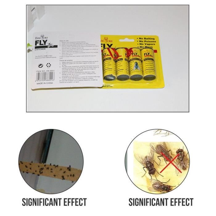 Papier D Arménie Toxique Bandes De Papier Anti Mouches 4 Rouleaux Attrape Mouches Ruban