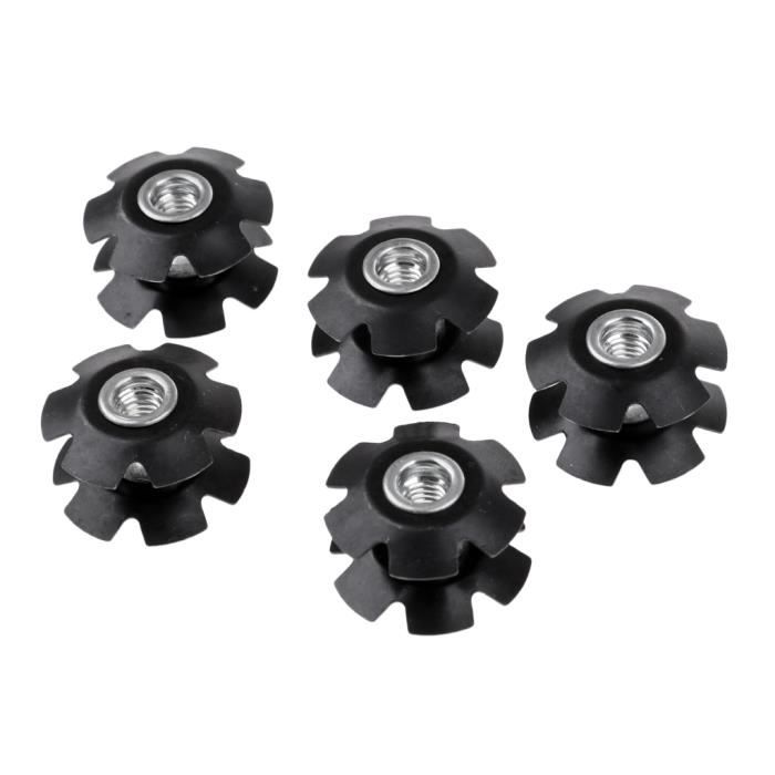 Lot De 2 écrous En étoile Pour Fourche BMX 28,6 Mm - Compatibles Avec Casques, En Métal Noir